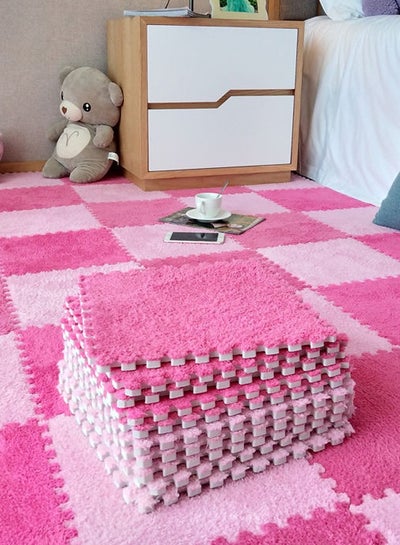 اشتري 10PCS Soft Non-Toxic Baby Colorful Puzzle Play Mat Square Foam Floor Mats for Kids and Infants EVA Foam Interlocking Tiles for Gym, Nursery, Playroom في الامارات