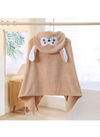 Buy Kids Hooded Boys and Girls Towel Bath Wrap Toddlers Shower Bathrobe Blanket in UAE