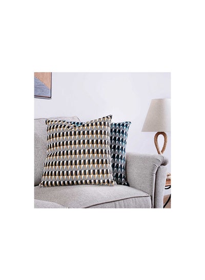 Buy Whimsy Stripe Filled Cushion 45x45cm - Brown in UAE