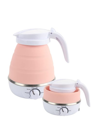 Buy Portable Collapsible Electric Kettle, Food Grade Silicone Hot Water Boiler, Fast Boiling Travel Electric Water Kettle (600ml, Pink) in Saudi Arabia