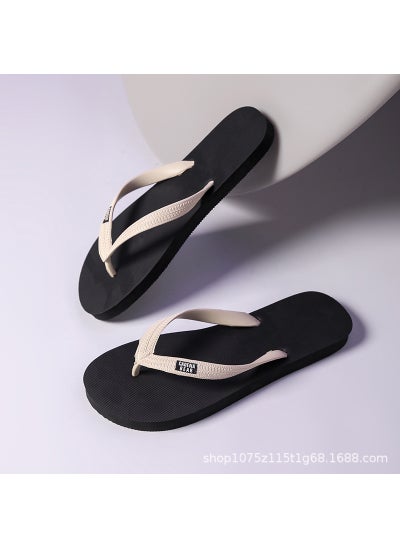 اشتري 2024 Summer Mens Flip Flops Lightweight Non-SlipBlack rice Black rice في السعودية