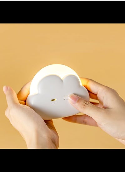 اشتري Portable LED Night Light, Cute Cloud Mini Desk Lamp, Rechargeable Kids Night Light for Camping (White) في الامارات