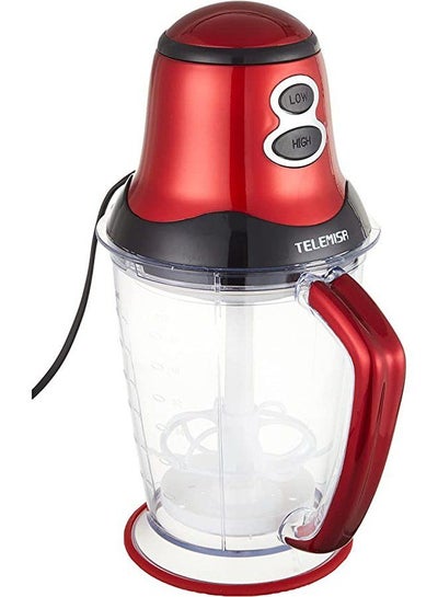 Buy Telemisr - Vegetables and Fruits Chopper - Red Color + Ice Crushers + Drinks Preparation + Triple Stainless Steel Knife - TAJ-10-650 in Egypt