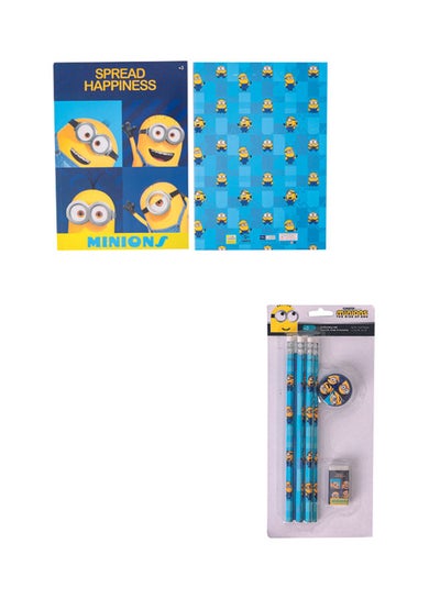 Buy Stationery Minions Miniontastic  A4 Eng, A5 Eng & 8Pc Pencil Set in UAE