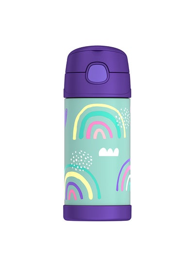 اشتري Thermos Funtainer Stainless Steel Kids Rainbows Bottle 355Ml, F40123Ra, Kids Water Bottle With Straw, Insulated Flask, Hydration Bottle With Lid في الامارات