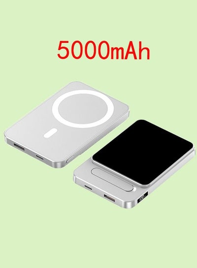 Buy 5000mAh Magnetic Wireless Power Bank Portable Charger PD 22.5W Type-C Input/Output 15W Wireless Charging Compatible with iPhone.Samsung. HuaWei. XiaoMi in Saudi Arabia