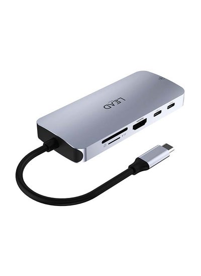 اشتري USB-C to PD+HDMI 4K/Multiport Adapter LHB09+SD+Micro RJ45, Space Gray في السعودية