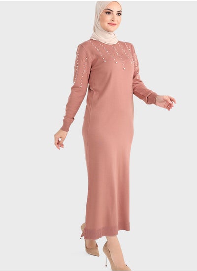 Buy Embellished Knitted Dress in UAE