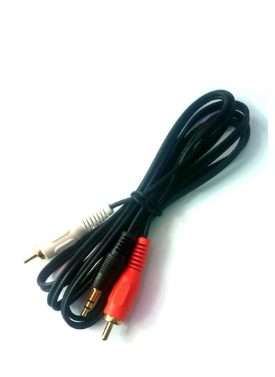 Buy Gold 3.5mm stereo 2rca to aux cable for audio video 1.5 meter, USB in Egypt