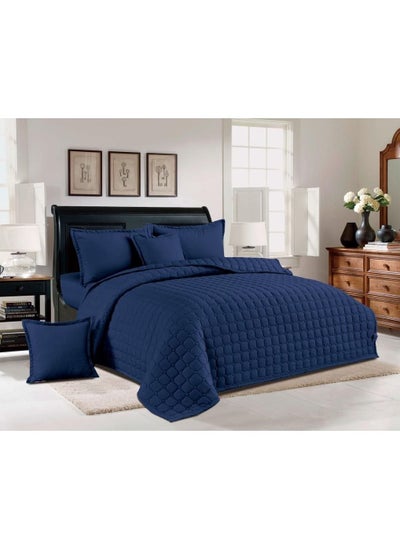 Buy Double comforter set, compressed mattress, consisting of 6 pieces, polyester comforter, size 230 by 250 cm in Saudi Arabia