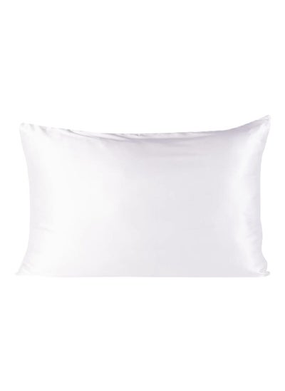 Buy Cotton Comfort Ultra Soft Feel Queen Satin Pillow Case Off White 15 x 20 cm CN PCQ2PCS-IVRD in Saudi Arabia