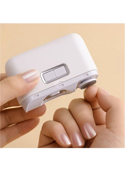 Buy Rechargeable Nail Trimmer Electric Automatic Nail Clipper With Lighting Electric Polishing Nail Clipper in Saudi Arabia