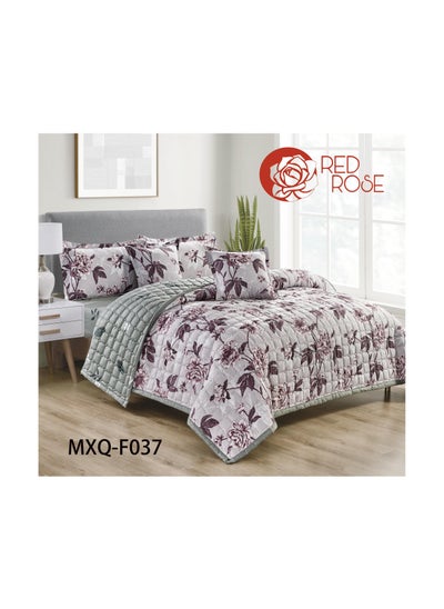 Buy Comforter set for two people 6piece bedspread, polyester 240 by 220cm in Saudi Arabia