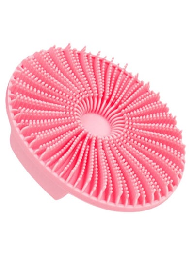 Buy Silicone Body Scrubber Brush, Gentle Exfoliating Body Scrubber in Shower Silicone Loofah with Easily Lather Bristles (Pink) in Saudi Arabia