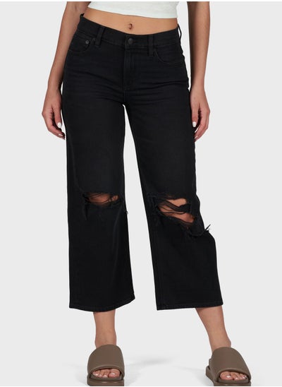 Buy Wide Leg Ripped Jeans in UAE