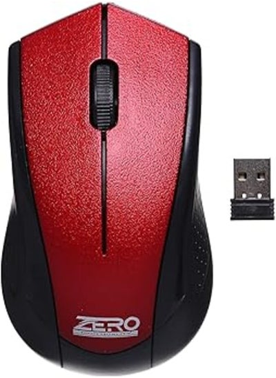 Buy Zero ZR-1200 Wireless Mouse For PC And Laptop - Black Red in Egypt