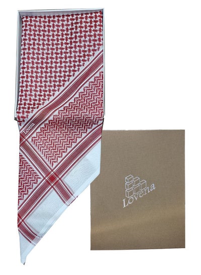 اشتري شماغ لوفينا كاجوال أحمر و أبيض خامة ممتازة في السعودية