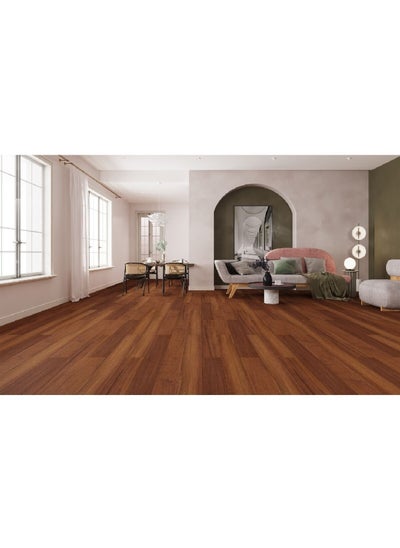 Buy Rectangular Shape Scratch Resistance Laminate Flooring Brown 122 x 17.5 x 8.1 cm 5078228 in Saudi Arabia