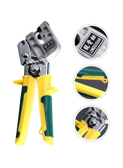 Buy Metal Stud Nailless Crimper Drywall Tools Single Hand Punch Lock Crimper Framing Fastening Crimping Hand Tool for Wire Cable Cutting Crimping Yellow in UAE