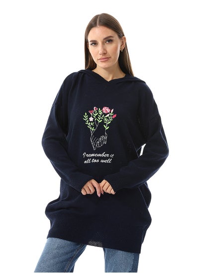 اشتري I Remember It Embroidered Hooded Sweater في مصر