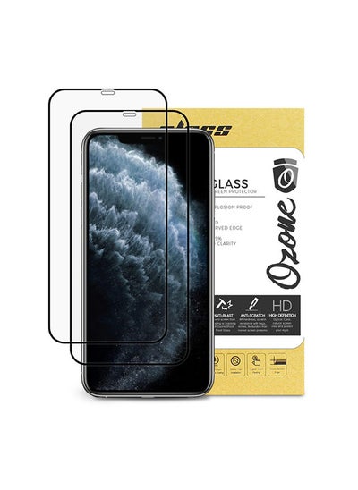 Buy Tempered Glass Screen Protector for iPhone 11 Pro Max 9H Hardness Full HD Coverage Touch Sensitive Screen Guard (Pack of 2) in UAE