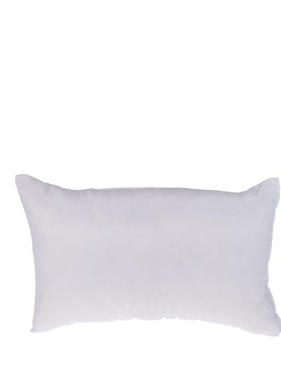 اشتري Maestro Luxury Cushion Filler 100% Cotton Downproof outer fabric 400 grams with Microfiber filling with Single Cord Piping, Size: 30 x 50, White في الامارات