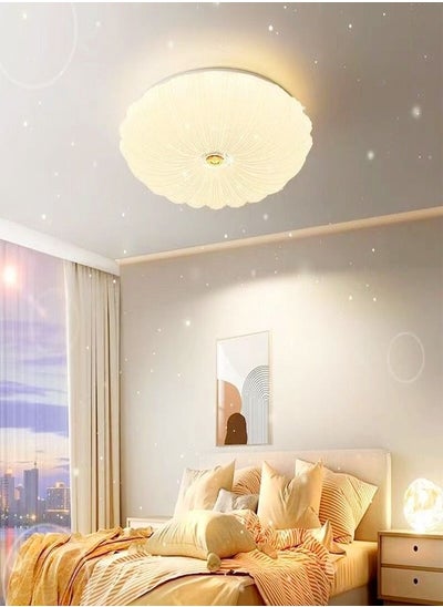 اشتري Modern Shell Shape LED Acrylic Ceiling Remote Control Adjustable Dimming Light Lamp في الامارات