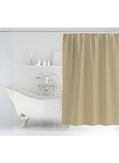 Buy Feelings Bath Shower Curtain Sand Beige 200X200Cm in UAE