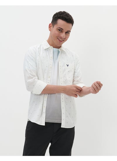 Buy AE Printed Slim Fit Everyday Button-Up  Shirt in UAE