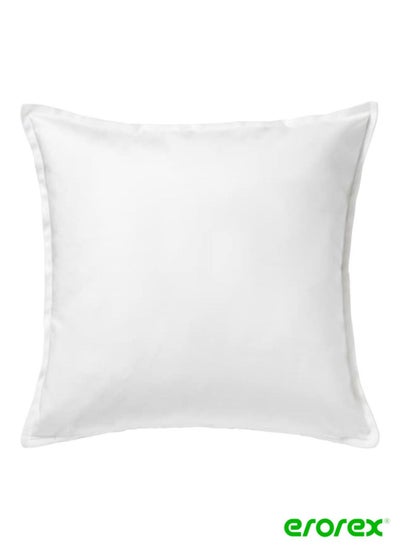 Buy Cushion cover white 50x50 cm in Saudi Arabia