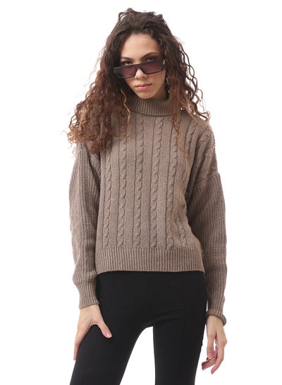 Buy High Neck Knitted Pullover in Egypt