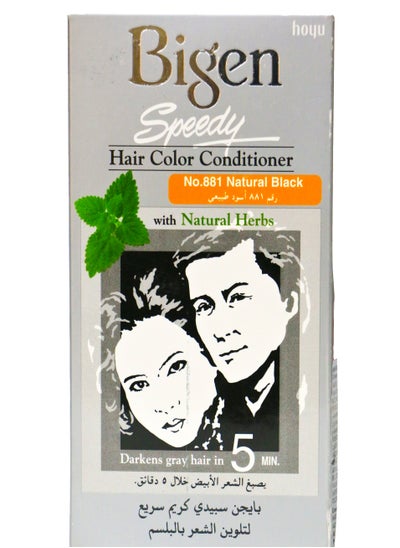 Buy Bigen Speedy Hair Color No.881 Natural Black  80G in Egypt