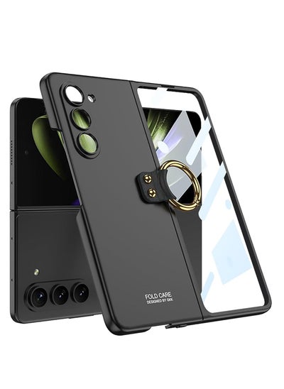 Buy Case For Samsung Galaxy Z Fold 5 Case With Ring, Built In Front Screen Protector 360° Protective Shockproof Slim Case For Z Fold 5 5G in Saudi Arabia