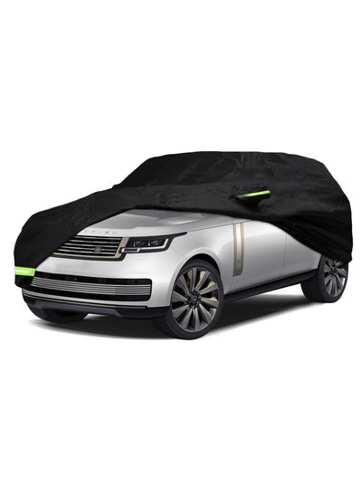 Buy All Weather Protection Car Cover for 2009-2022 Land Rover Range Rover LWB, Waterproof Coating with Reflectors, Soft Interior Lint Layer and Zipper (Black) in UAE