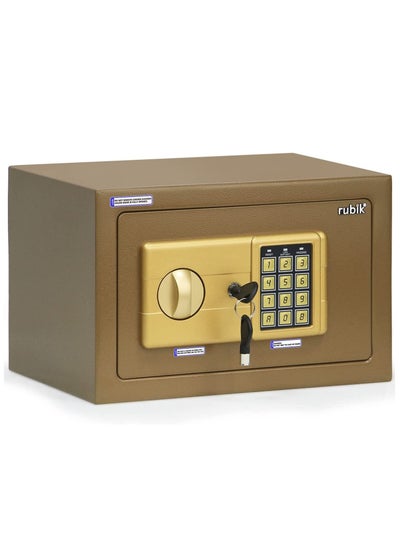 اشتري Safe Box with Key and Pin Code Keypad Lock for Money Cash Jewelry Passports Home Office Security RB20HASH (31x20x20cm) Brown في الامارات