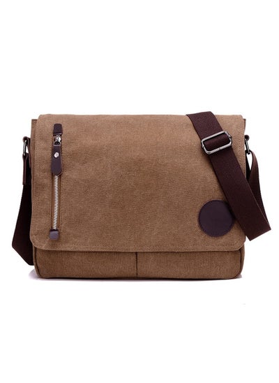 اشتري Crossbody Shoulder Bag for Men Women, Travel Organizer Canvas Satchel Messenger Bag 13.5" Laptop Bag Bookbag في الامارات