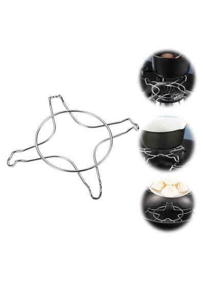 اشتري Gas Stove Top Chrome Iron Wok Ring Non Slip Stove Rack Universal for Kitchen and Camping Pot Holder Gas Cooktop Range Pan Burner Grate Support Stand for Gas Hob Accessories في الامارات