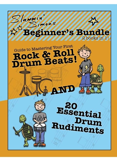 Buy Slammin' Simon's Beginner's Bundle: 2 books in 1!: "Guide to Mastering Your First Rock & Roll Drum Beats" AND "20 Essential Drum Rudiments" in UAE