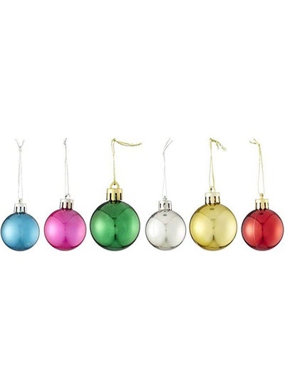 اشتري Christmas Decorative Ball Set, 6 Pieces - 4 cm في مصر