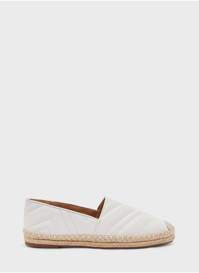 Buy Zig Zag Quilted Flat Espadrille in Saudi Arabia