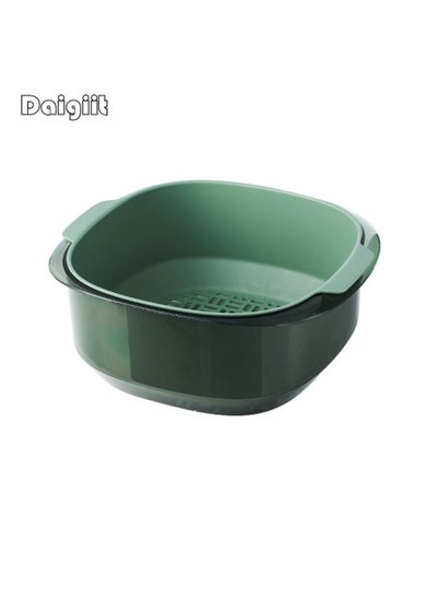 Buy Double-layer Drain Basket 29x26x 12cm Assorted in UAE