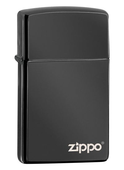 اشتري Zippo 28123ZL 28123 Slim High Polish Black Zippo Logo Windproof Lighter في الامارات