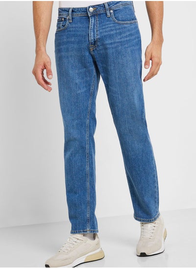 Buy Jjiclark original Light Wash Straight Fit Jeans in Saudi Arabia