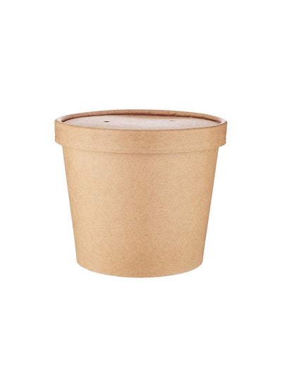 اشتري Hotpack | Kraft Soup Cup 12Oz + Lid - 5 Pieces في الامارات