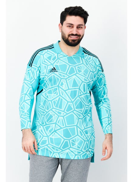 اشتري Men Sportswear Fit Long Sleeve Football Jersey, Turquoise في السعودية