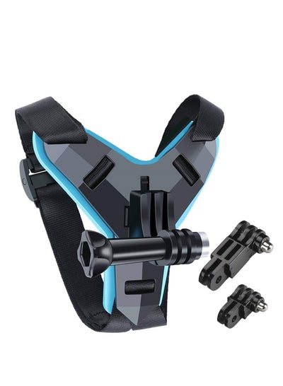 اشتري Helmet Mount for GoPro, Motor Bike Cycle Helmet Chin Mount Strap Stand Action Camera Accessories Compatible with GoPro Hero 11 10 9 8 7 6 5 4 3 في الامارات