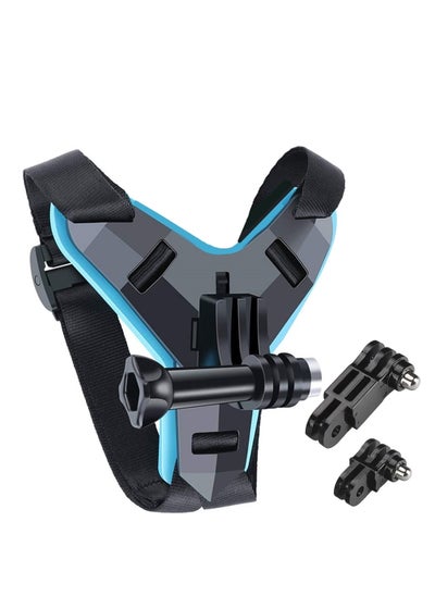 اشتري Helmet Mount for GoPro, Motor Bike Cycle Helmet Chin Mount Strap Stand Action Camera Accessories Compatible with GoPro Hero 11 10 9 8 7 6 5 4 3 في السعودية