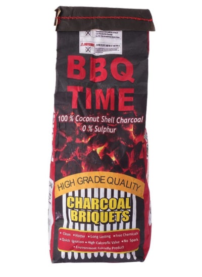 Buy Premium Charcoal Briquettes Coconut Shell Charcoal for Barbecue & Grill (2KG) Long-Lasting Barbeque Charcoal for Ignition in Saudi Arabia