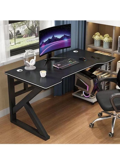 اشتري 39 Inch Gaming Desk, K-Shape Computer Desk, Gamer Workstation for Home Office, Black في الامارات