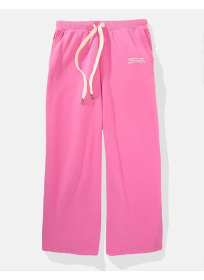 Buy AE Graphic Wide-Leg Fleece Sweatpant in Saudi Arabia